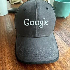 Google Logo Black Gray Ball Cap Hat Adult One Sz Fits Most Organic Cotton
